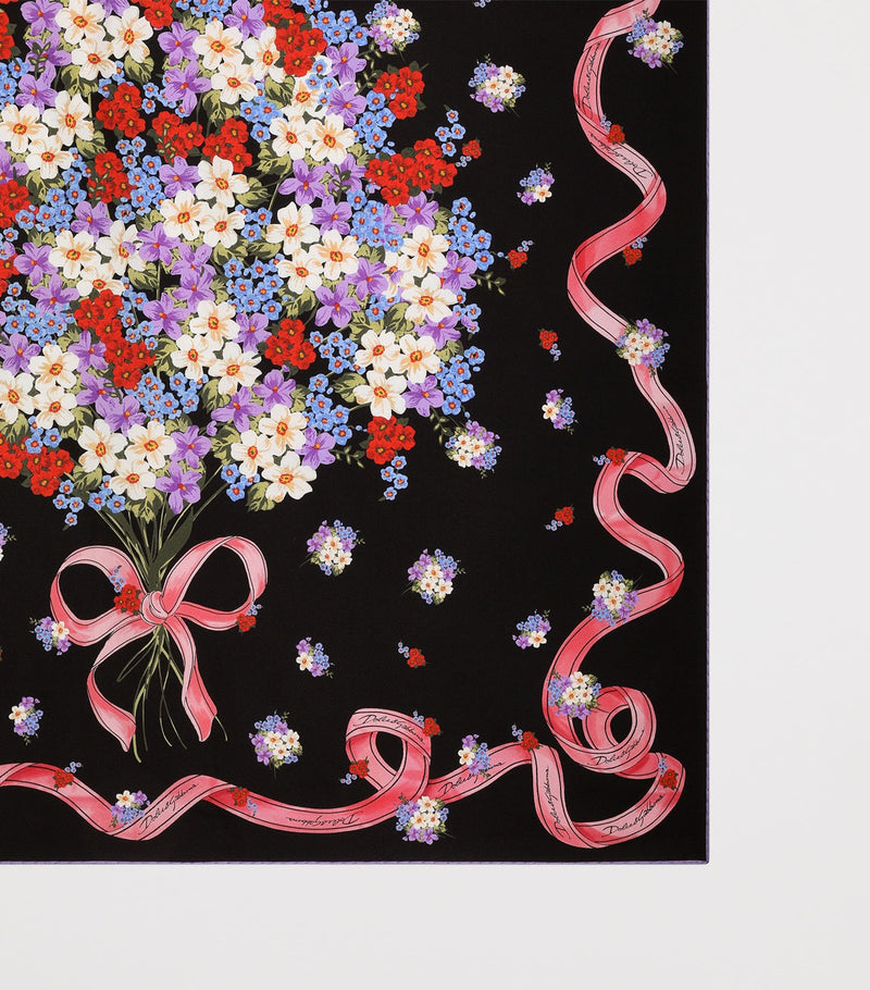 Dolce&Gabbana silk foulard bouquet print 90cm - British product