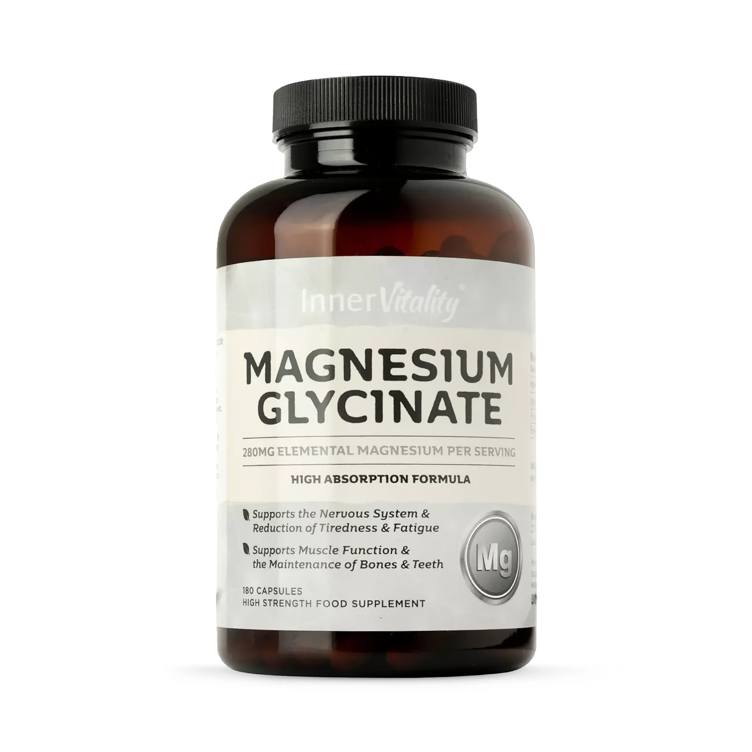 Inner Vitality Magnesium Glycinate capsules 180, imported from the UK