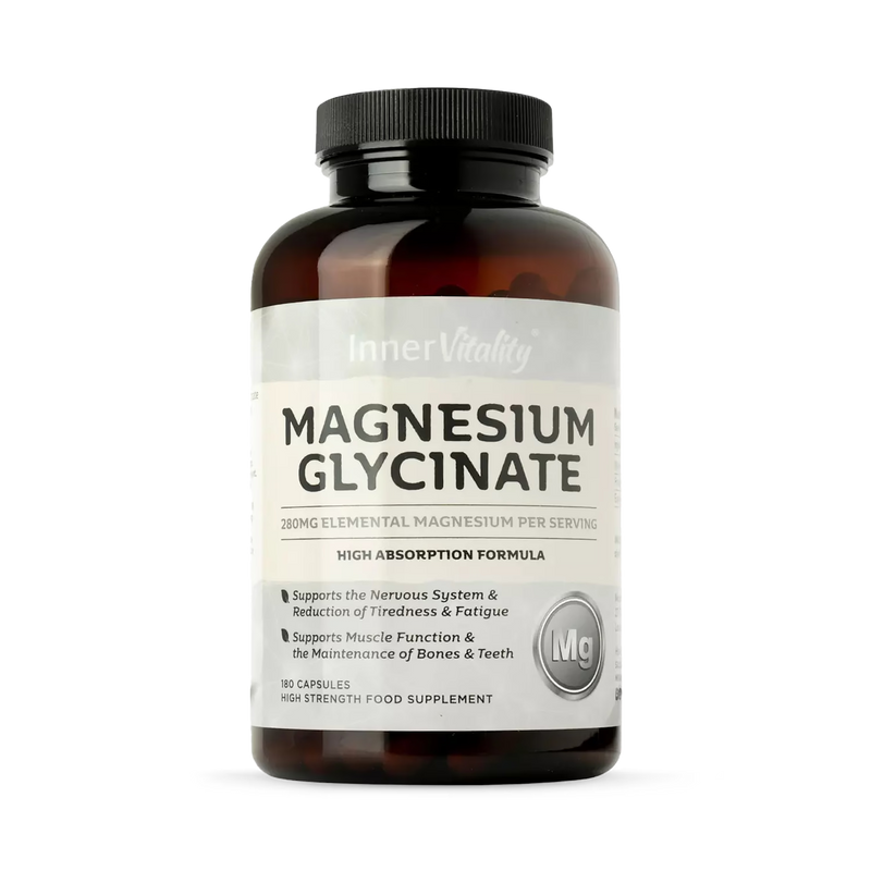 Inner Vitality Magnesium Glycinate capsules 180, imported from the UK