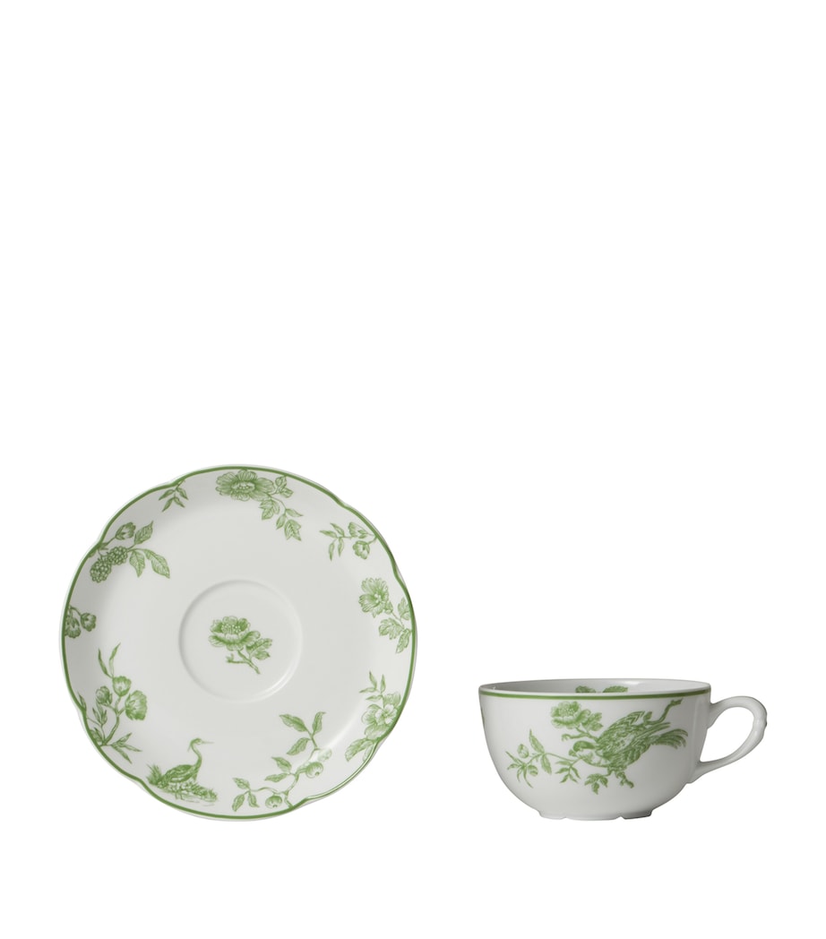 Bernardaud green tea cup and saucer - British product