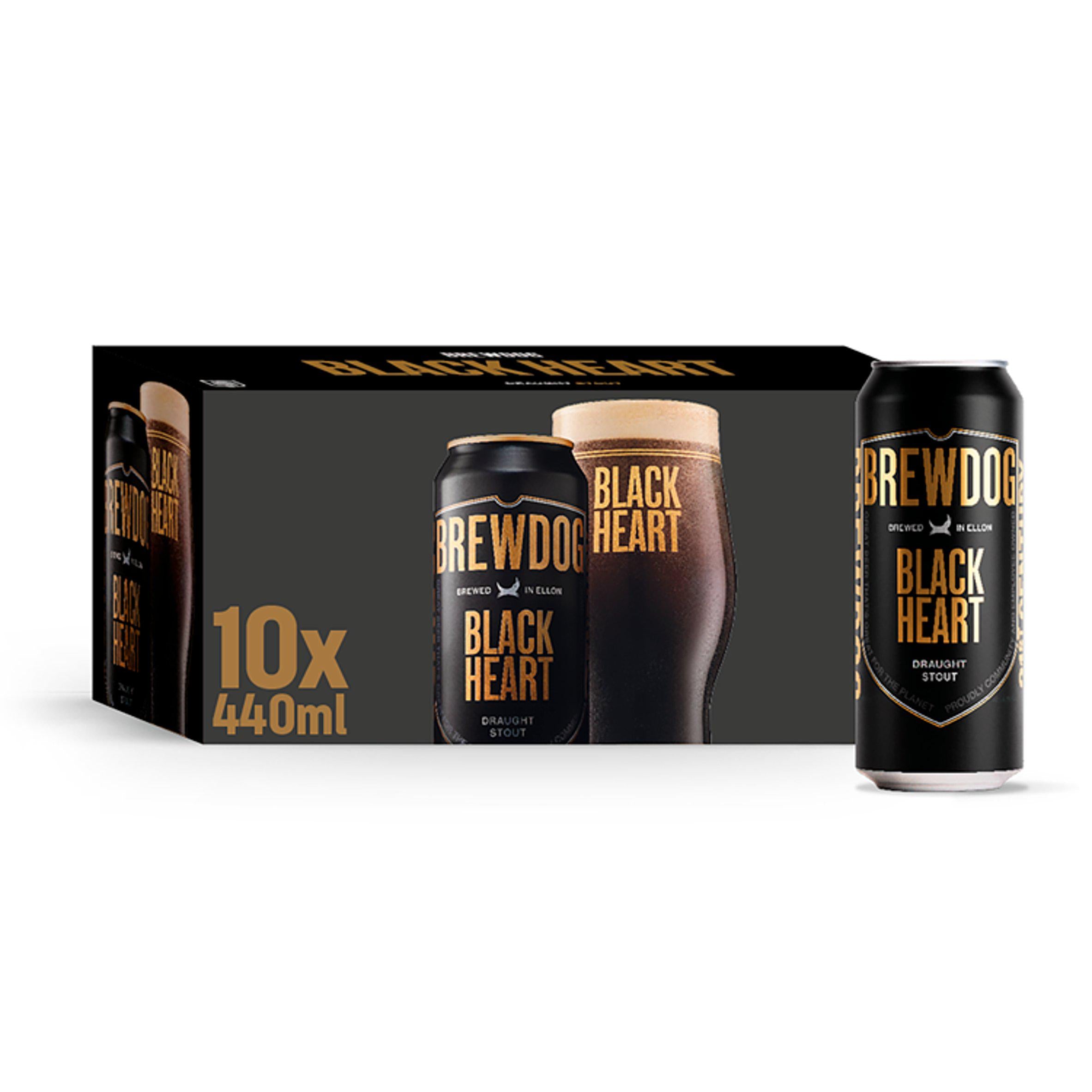 BrewDog Black Heart Draught Stout 10x440ml GOODS Sainsburys   