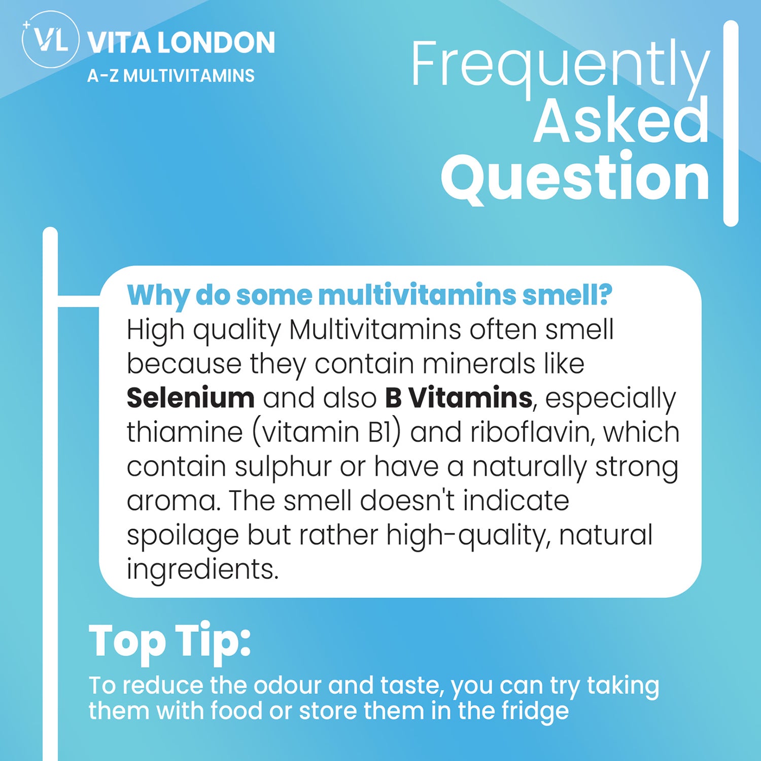 Vita London multivitamin with iron 120 tablets, imported from the UK