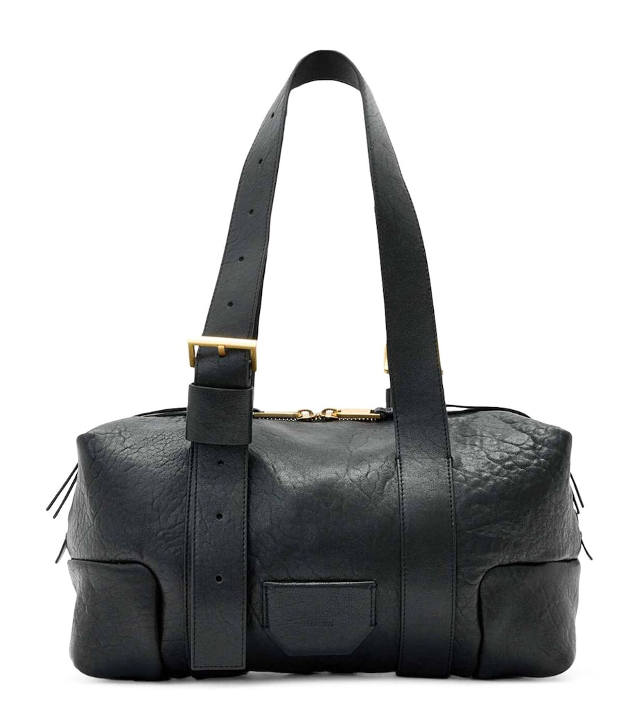 AllSaints Ares shoulder bag with croc-embossed leather (British brand)