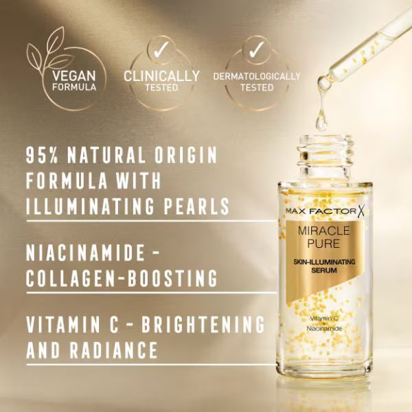 Max Factor Miracle Pure Face Serum 30ml, imported from the UK