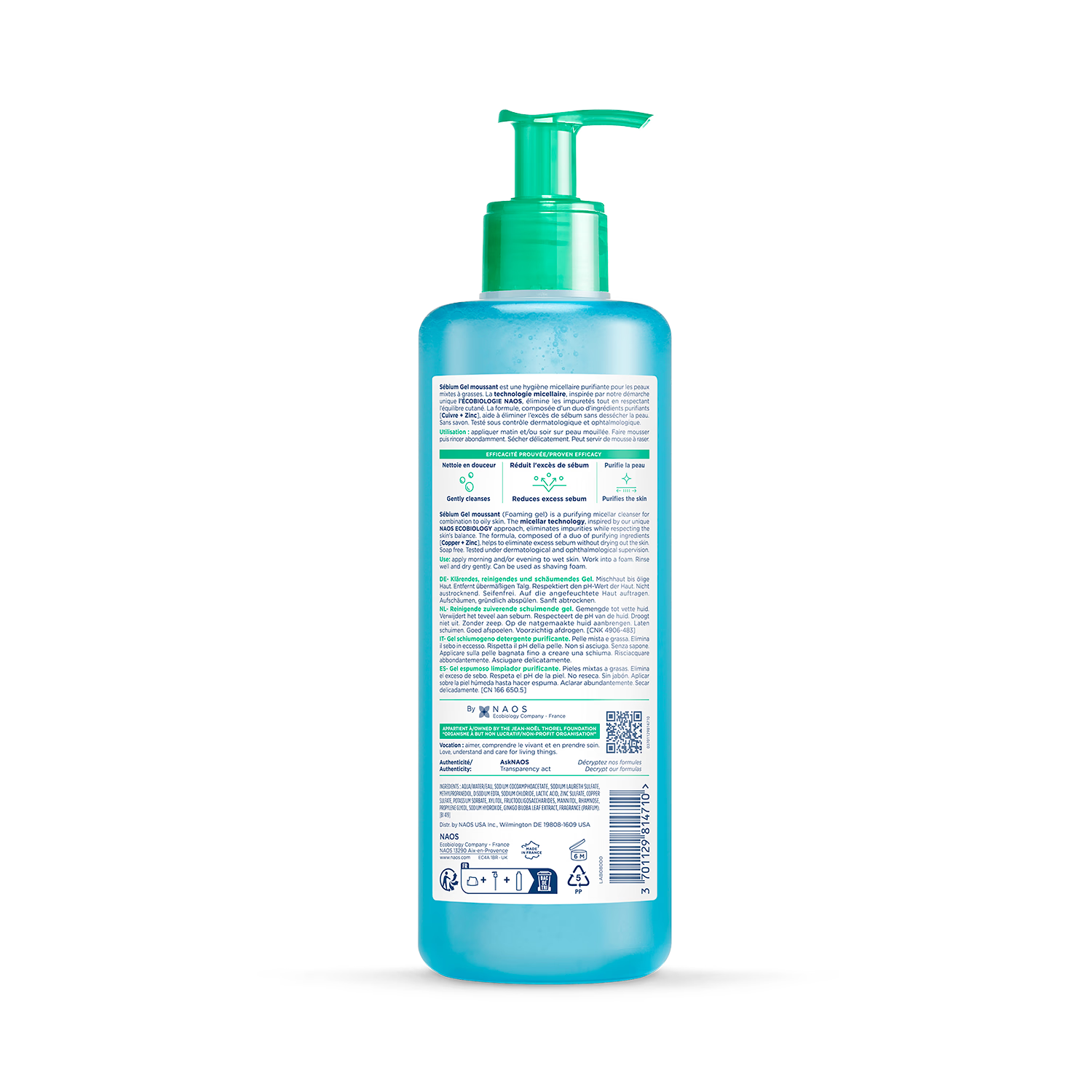 Bioderma Active Foaming Gel face wash 400ml (British brand)