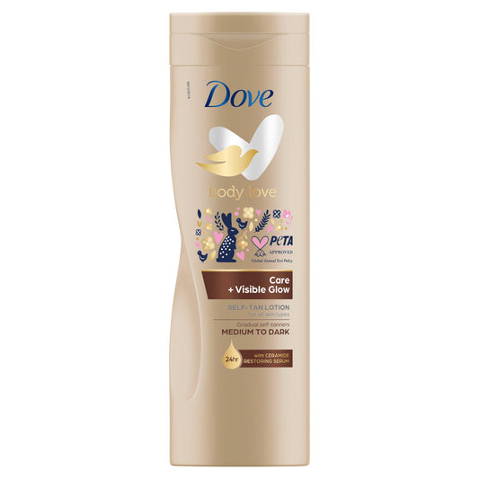 Dove Visible Glow Medium to Dark Self Tan Lotion 400ml GOODS Sainsburys   