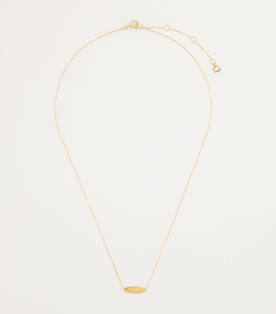Astrid & Miyu yellow gold plain pendant necklace, UK version