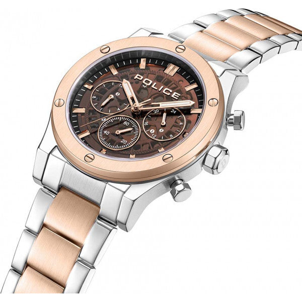 Police Brown Mens Knotty watch stainless steel - British product