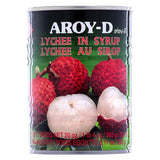Aroy-D canned lychee fruit in syrup - British product