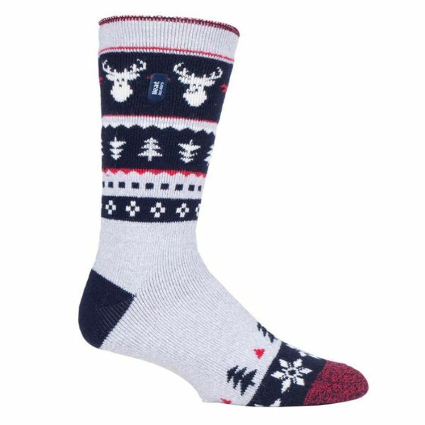 Heat Holders Lite Mens Thermal Christmas Socks 6-11 UK GOODS Superdrug Stag  