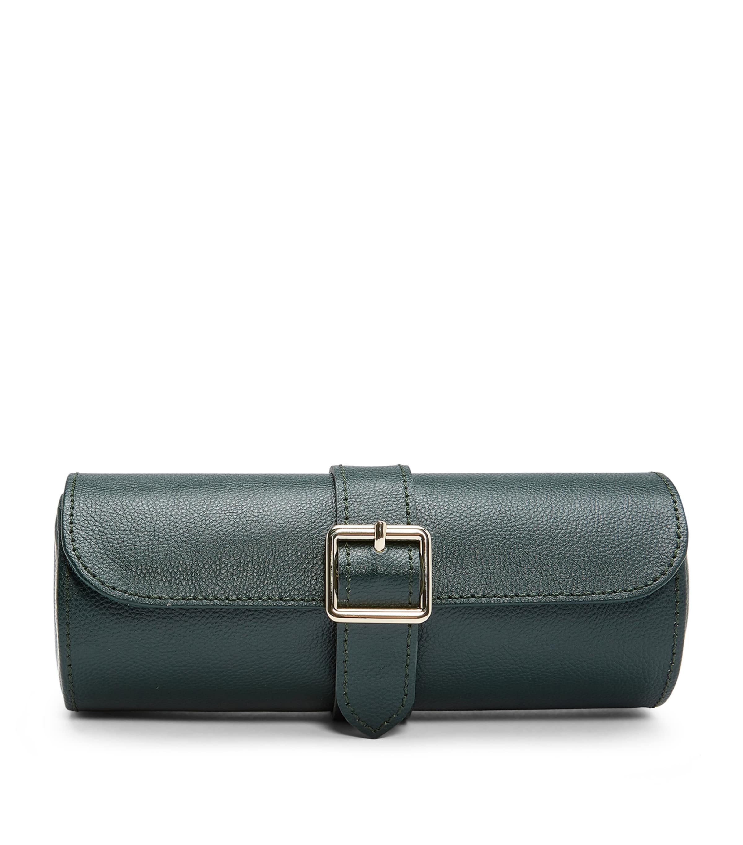 WOLF vegan leather triple watch roll (British brand)