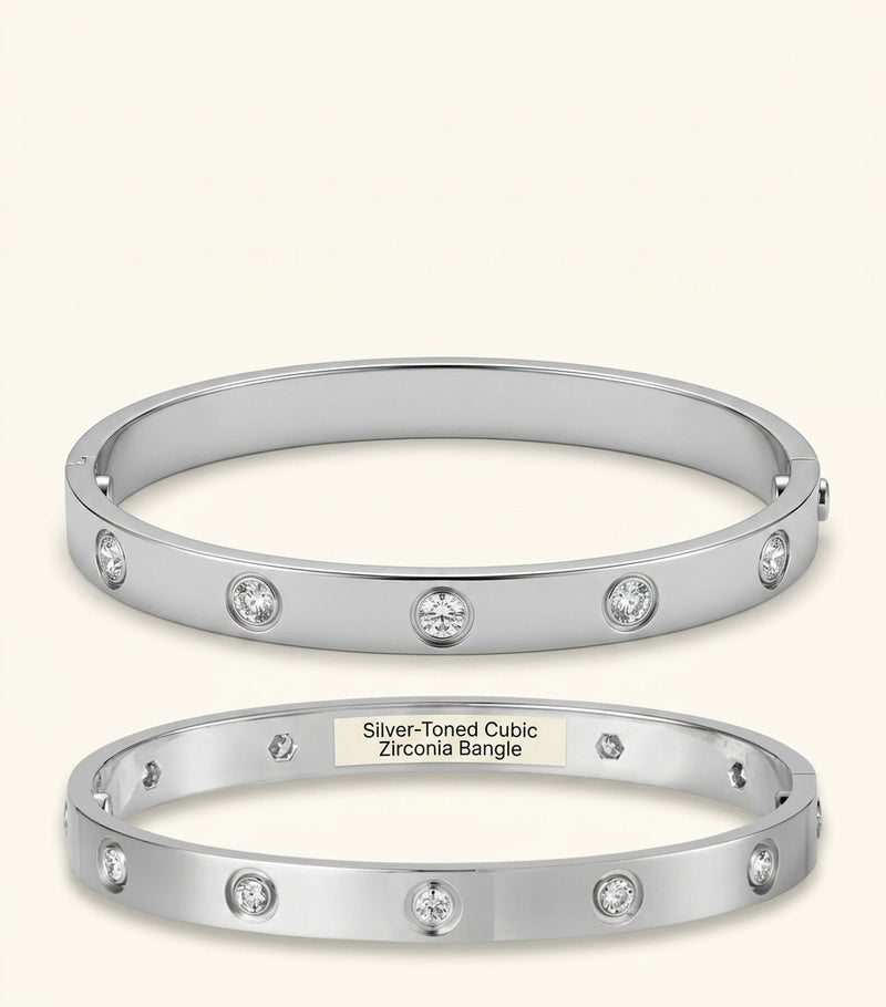 Cartier LOVE Classic white gold 10-diamond bracelet (British brand)