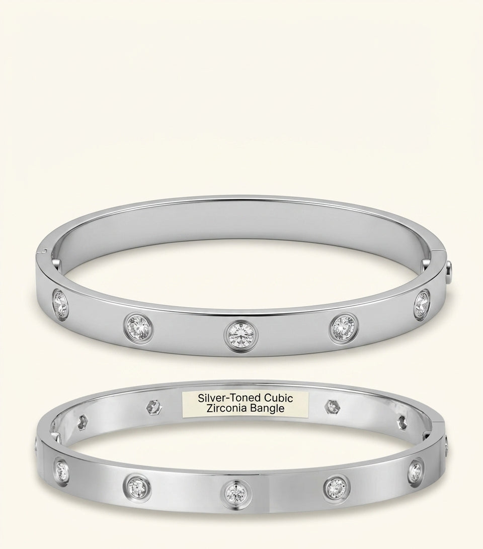 Cartier LOVE Classic white gold 10-diamond bracelet (British brand)