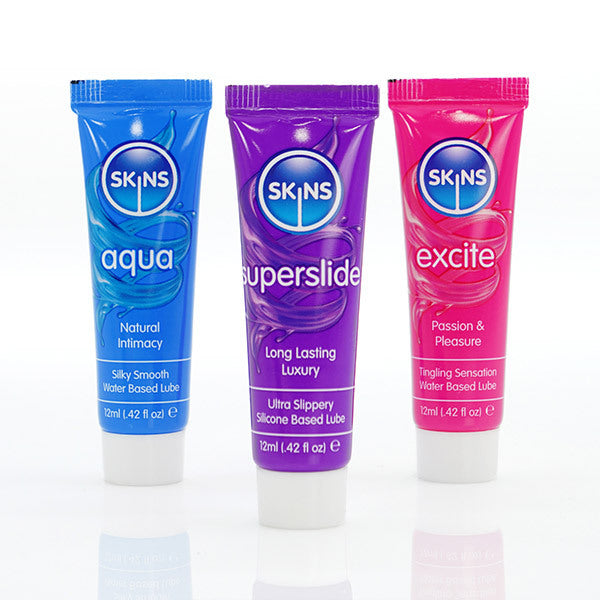 Skins travel lube multipack 3 pack 12ml (British brand)
