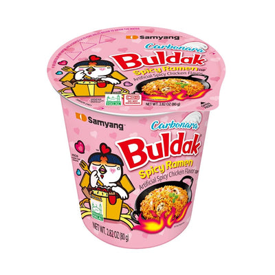 Oriental Mart Samyang Buldak Hot Chicken Flavour Carbonara Ramen Cup (EU Version)- Buy online at McGrocer