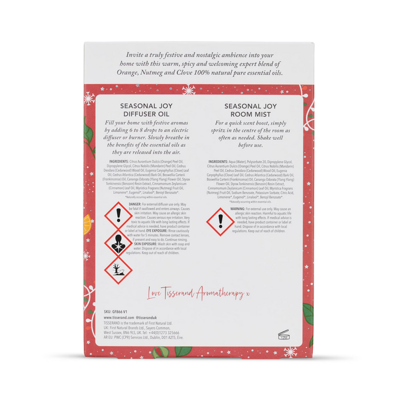 Tisserand Seasonal Joy aromatherapy duo kit 9ml and 100ml, UK version
