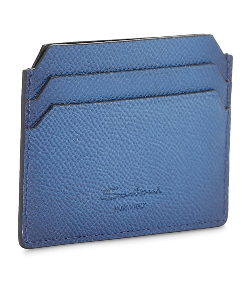 Santoni leather card holder 7x11cm, imported from the UK