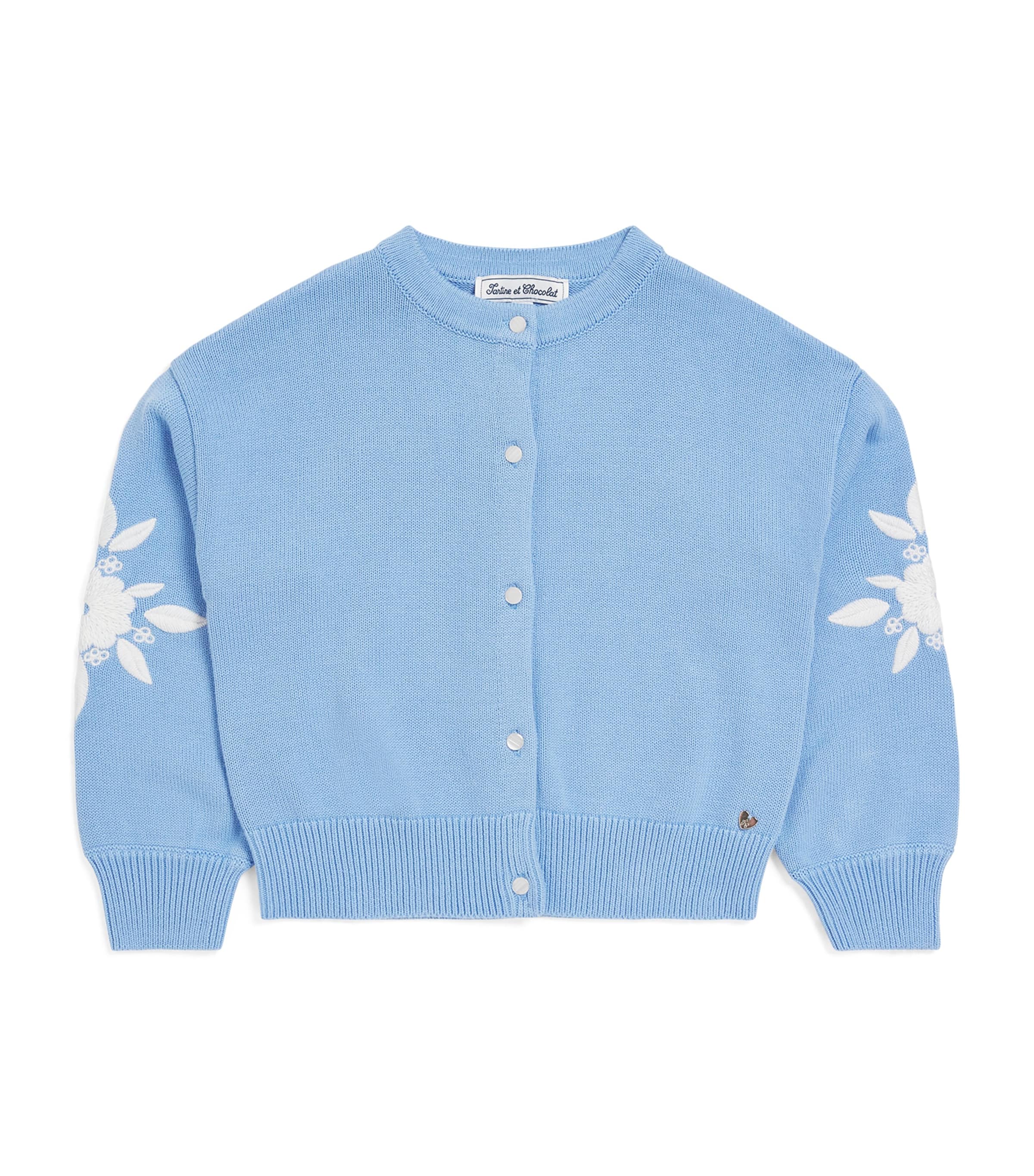 Tartine et Chocolat Cotton Embroidered Cardigan (2-12 Years)