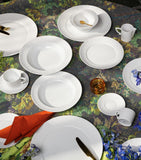 Oval Charger Plate with Snowball Blossom Design 33cm