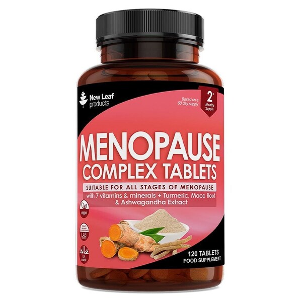 New Leaf Menopause Supplements + Turmeric & Ashwagandha