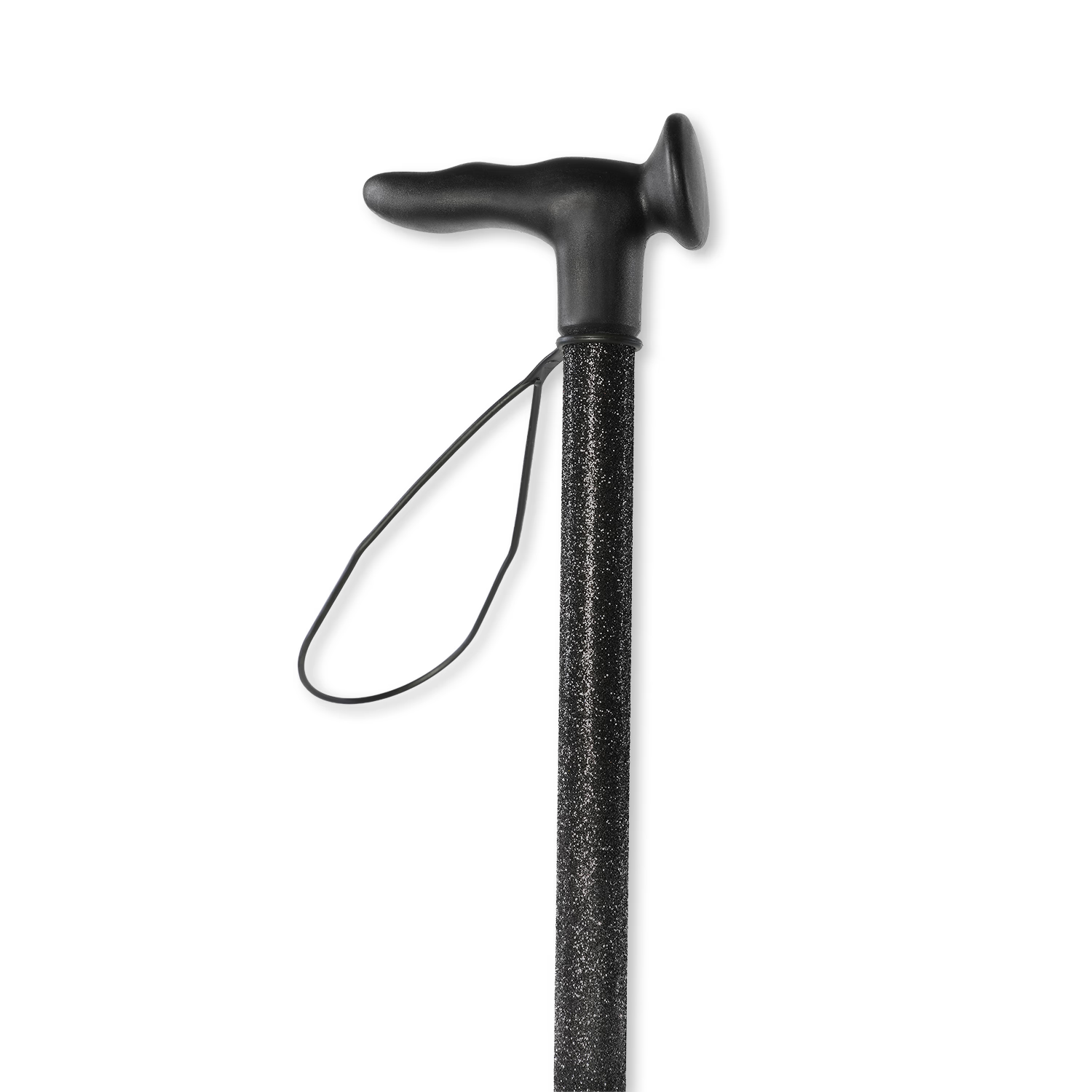 Cool Walking Sticks left hand walking stick black glitter - British product