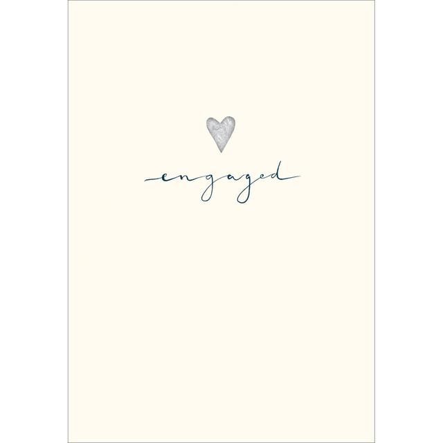 Silver Heart Engaged Card Miscellaneous M&S   