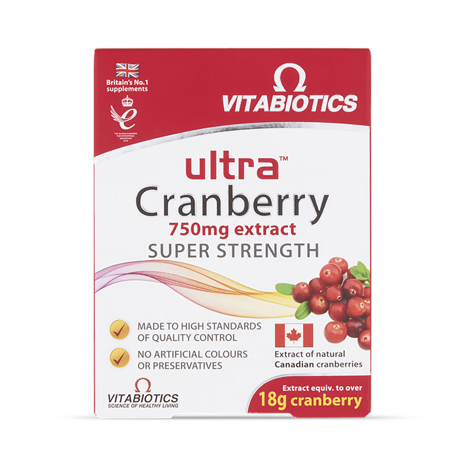 Vitabiotics Ultra Cranberry 750mg 30 Tablets (British brand)