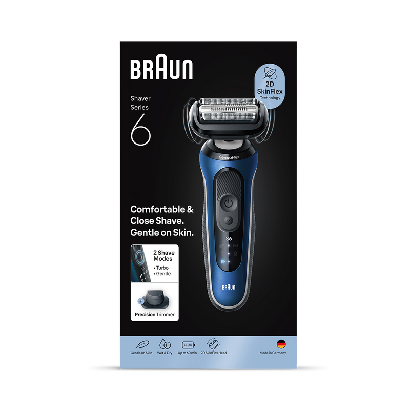 Braun Series 6 electric shaver blue - British product