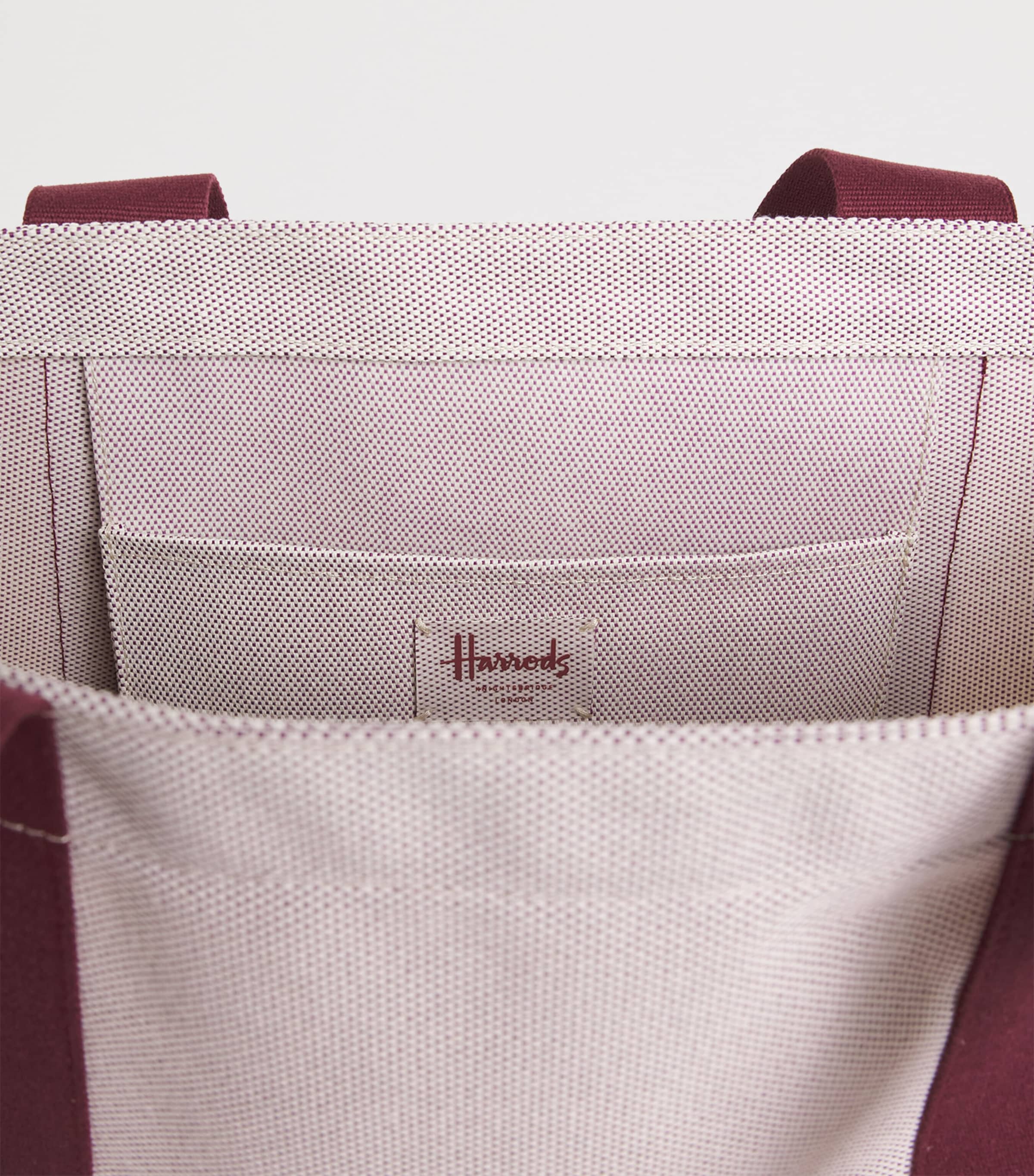 Harrods medium logo tote bag, imported from the UK