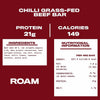 ROAM jalapeño chilli beef bar 6x45g, imported from the UK