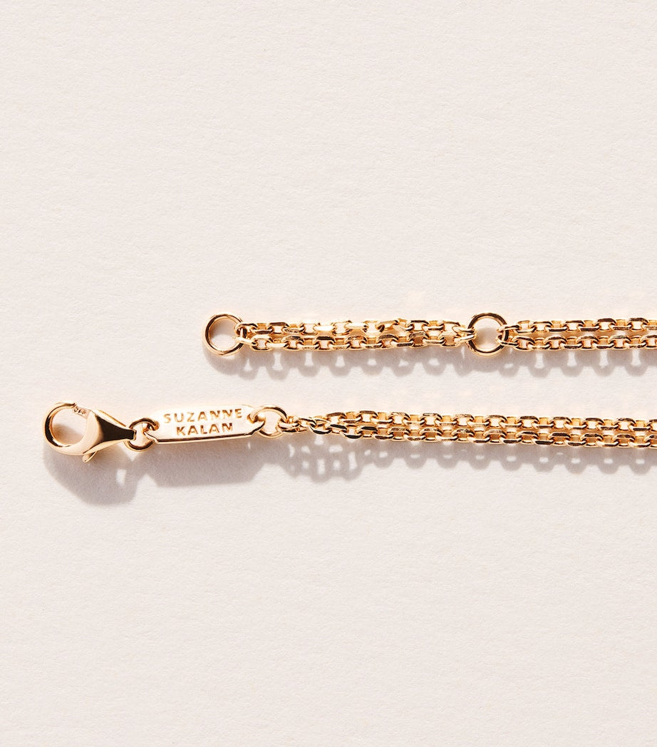 Suzanne Kalan rose gold diamond bar bracelet 18cm, UK version