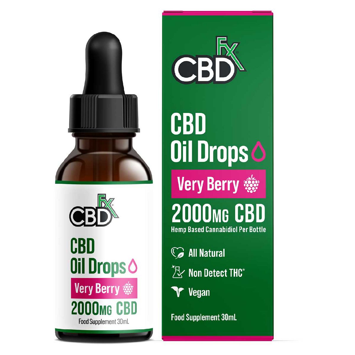 CBDfx CBD Oil 2000mg Very Berry - 30ml GOODS Boots   