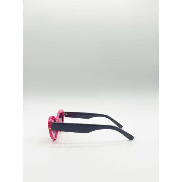 SVNX oval cat-eye sunglasses in hot pink - British product