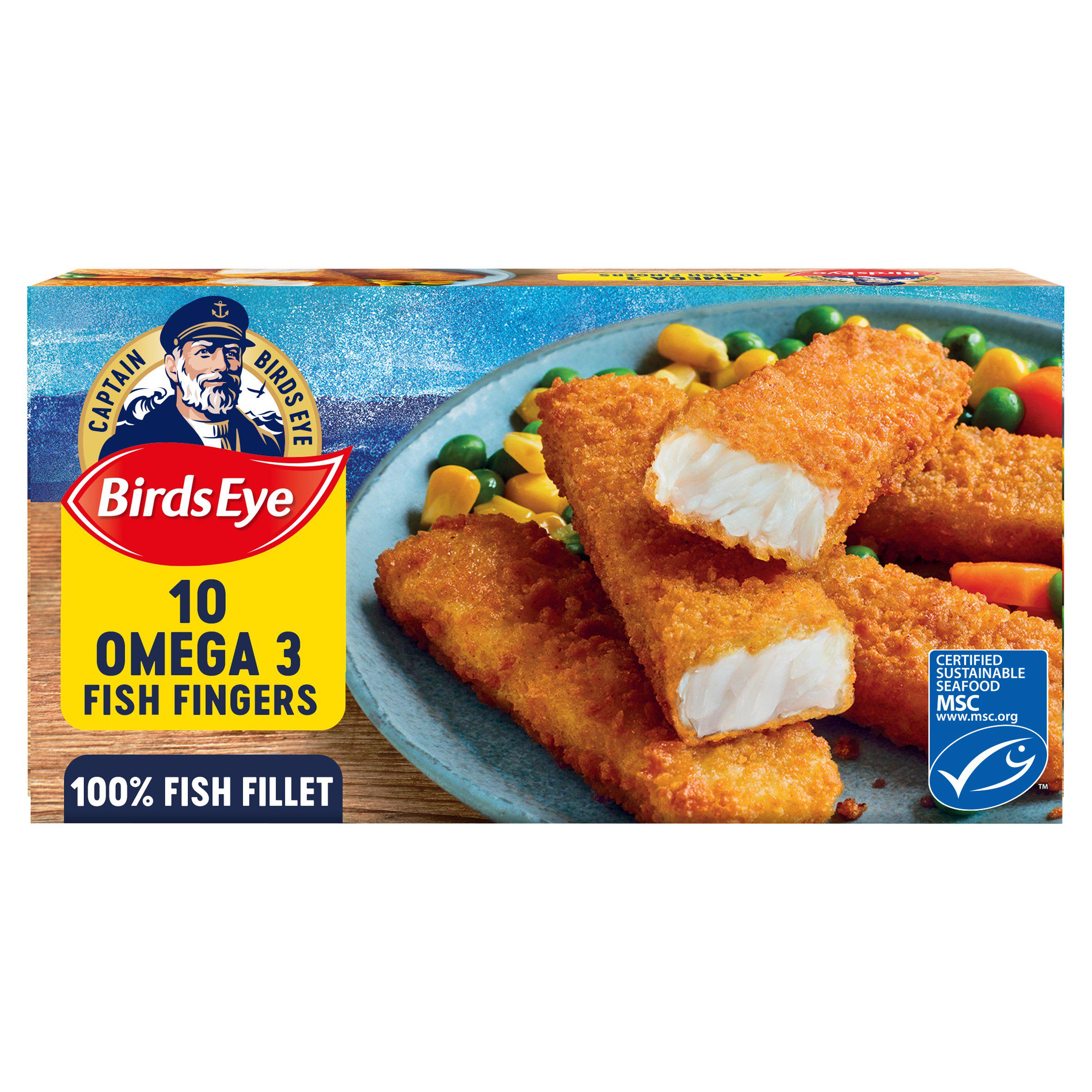 Birds Eye Omega 3 Fish Fingers x10 280g GOODS Sainsburys   