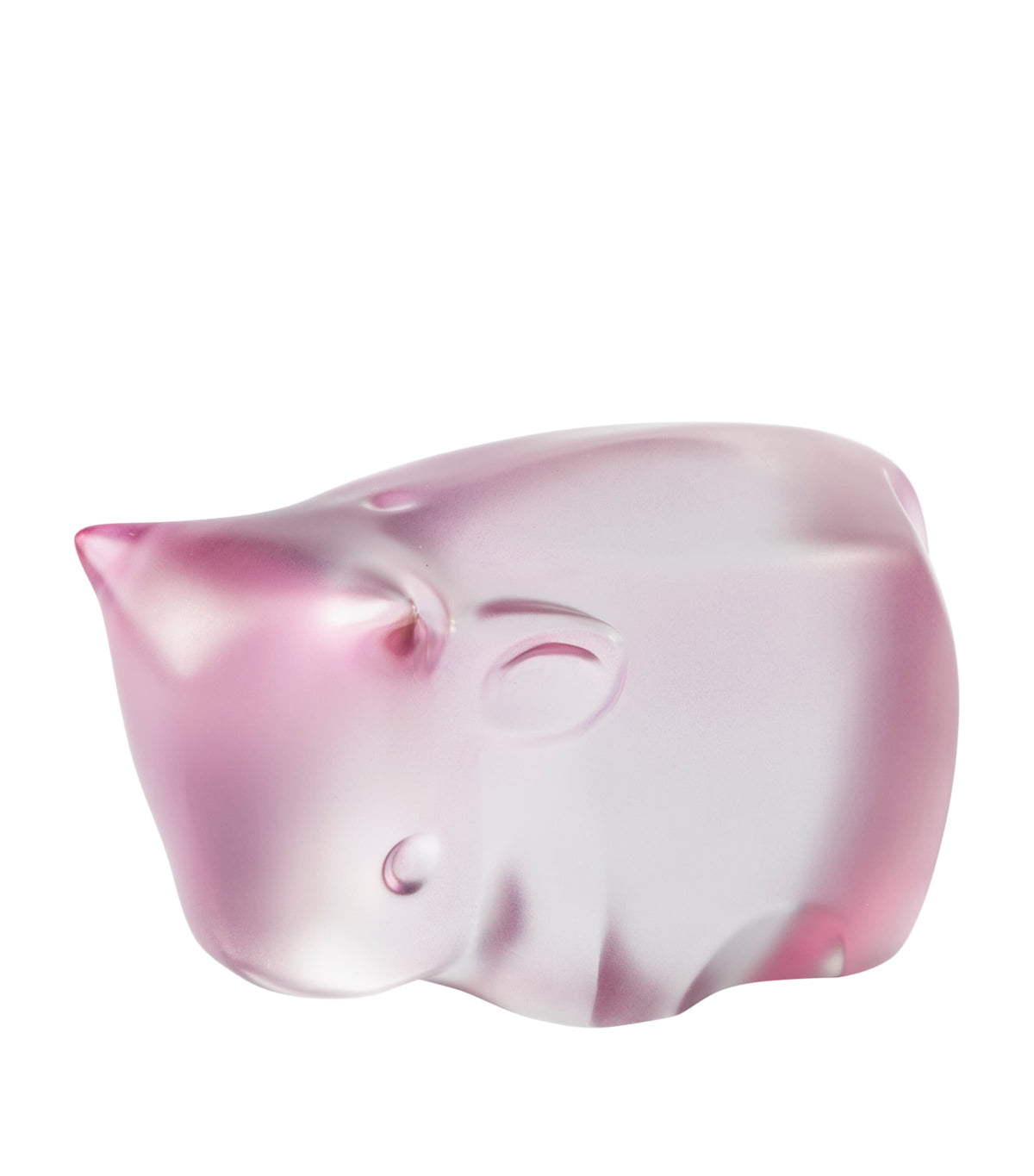 Lalique Han Meilin crystal ox ornament 10cm, UK version