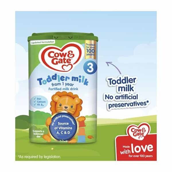 Cow & Gate 3 Toddler Milk Formula Powder 1-2 Years 800g GOODS Superdrug   