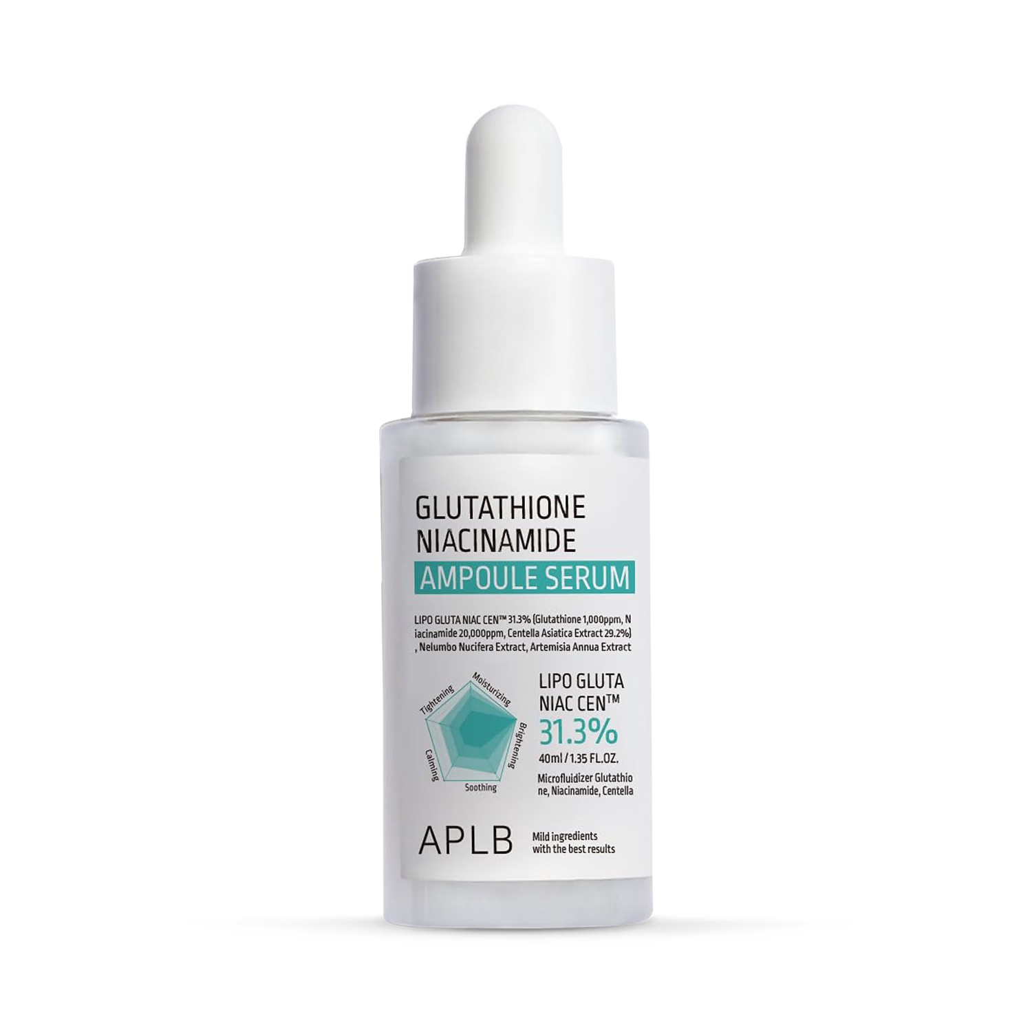 APLB glutathione niacinamide ampoule serum 40ml, British skincare