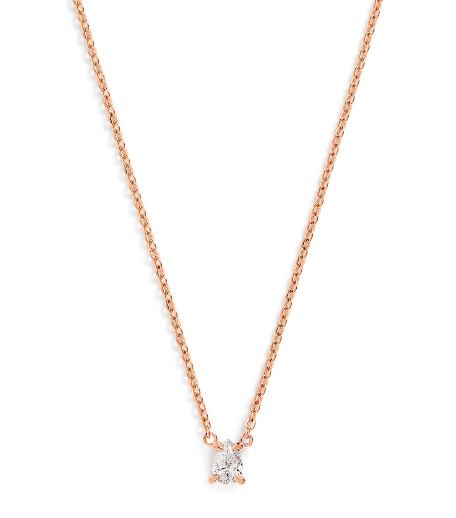 Harrods rose gold diamond pendant necklace 0.25ct - British product