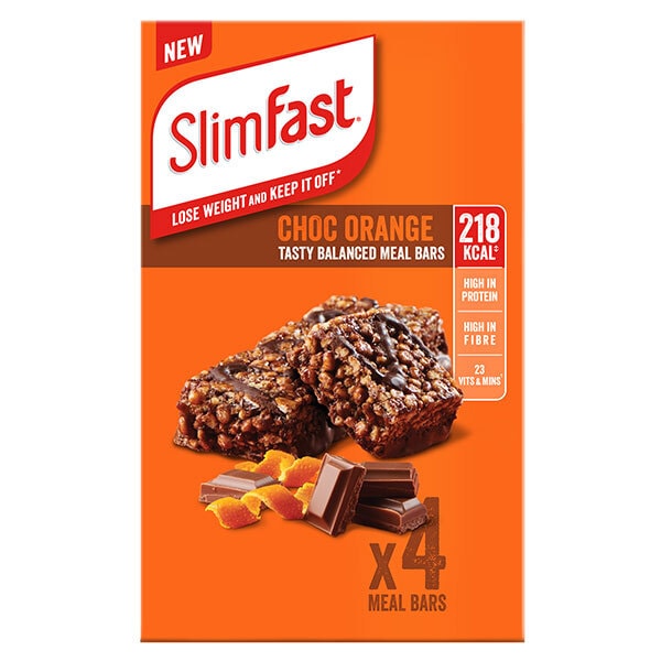 SlimFast Meal Replacement Bar Choc Orange (4x240g)