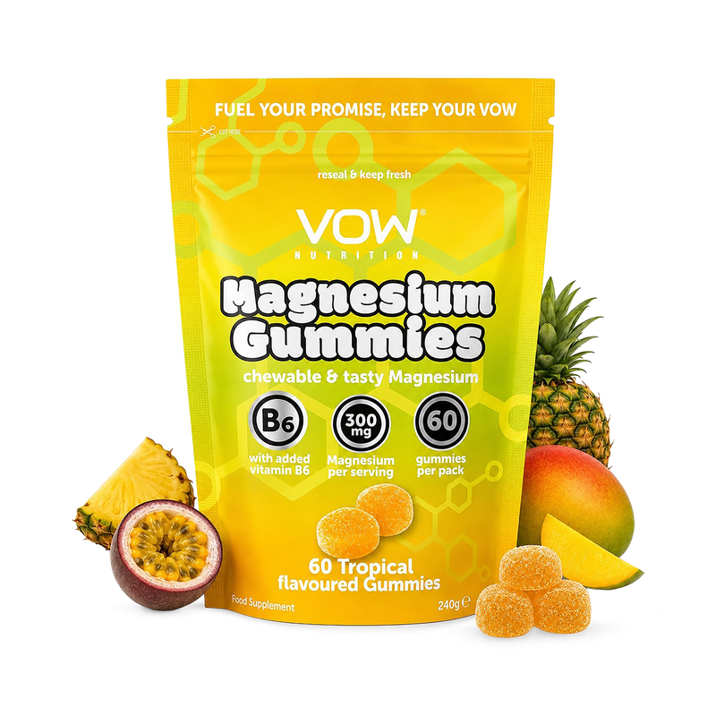 VOW Nutrition magnesium gummies tropical 60 count, UK version