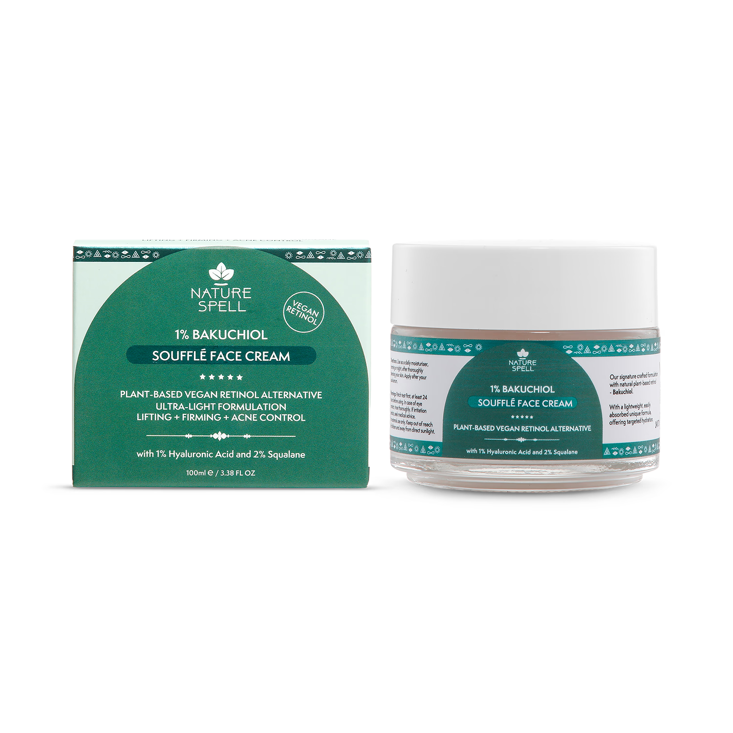 Nature Spell bakuchiol souffle face cream 100ml, UK version