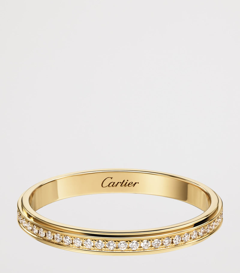 Cartier d'Amour wedding ring yellow gold 2.3mm with diamonds, UK version