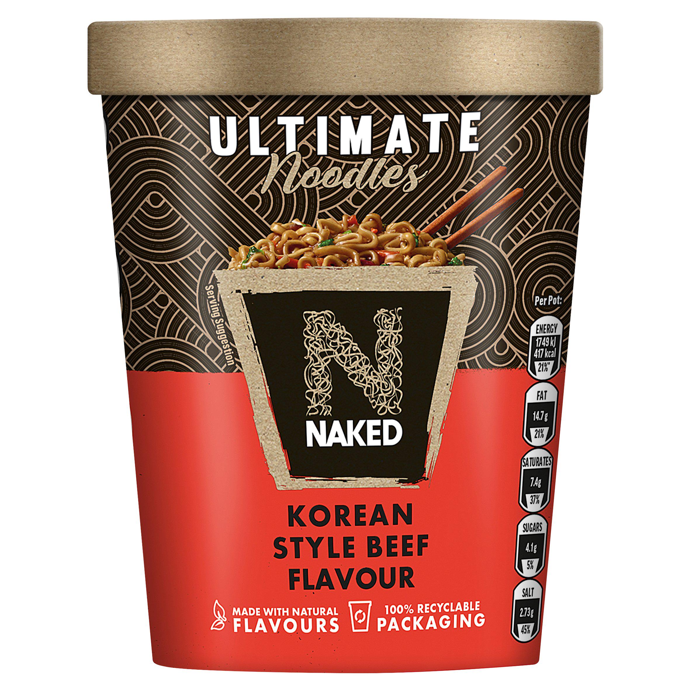 Naked Ultimate Noodles Korean Style Beef Flavour 90g Rice, Pasta & Noodles M&S   