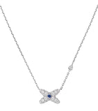 Chaumet white gold diamond sapphire necklace (British brand)