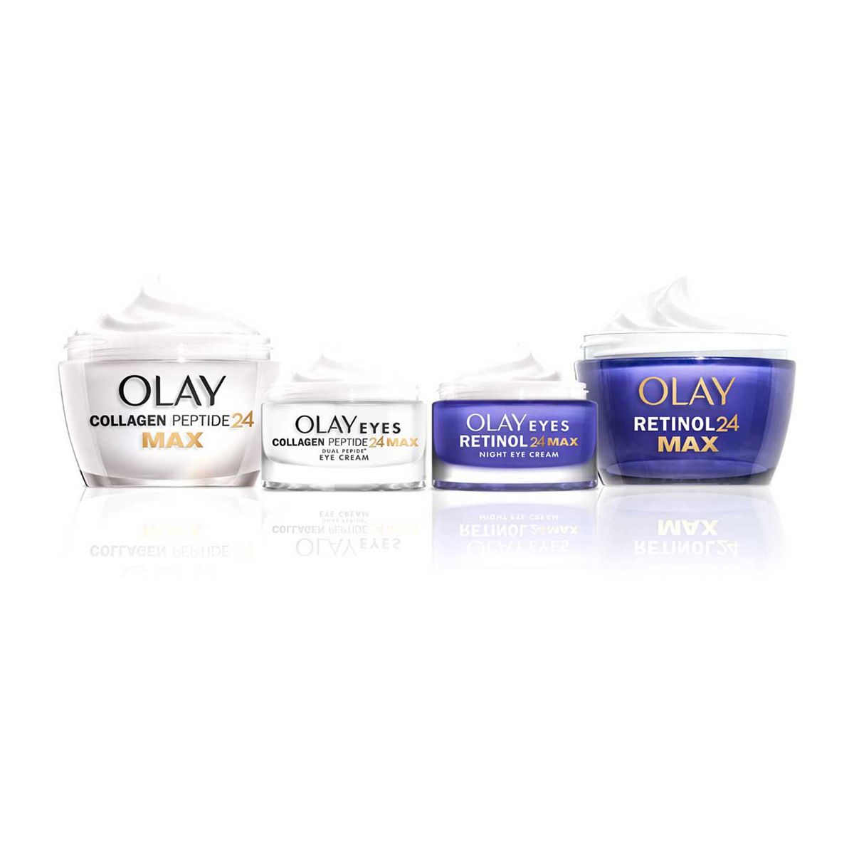 Olay Plump Up The Party with Collagen Peptide24 MAX Day Moisturiser + Eye Cream & Retinol24 MAX Night Moisturiser + Eye Cream GOODS Boots   