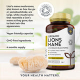 Nutravita Organic Lions Mane - 120 Vegan Capsules GOODS Superdrug   