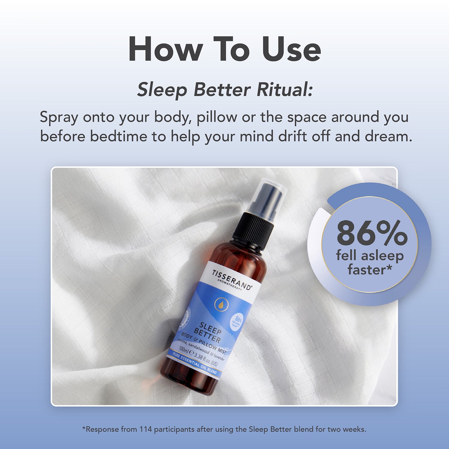 Tisserand Sleep Better pillow mist 100ml (British brand)