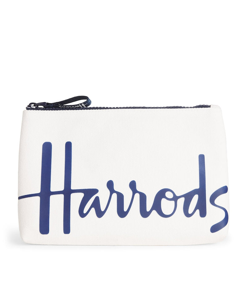 Harrods small cotton logo pouch (British brand)