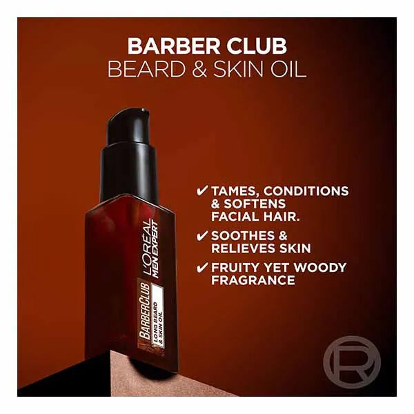 L'Oreal Paris Beard Face Oil Barber Club 30ml , UK version