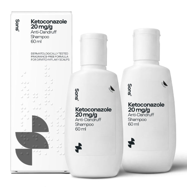 Sons ketoconazole anti-dandruff shampoo 60ml, imported from the UK
